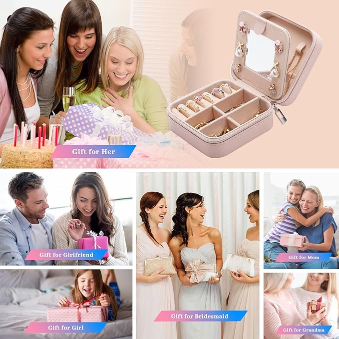 London Travel Gift Jewelry Box for Women, London Lover Souvenirs Gifts, London City Themed Gifts for Traveller Women Friends, London Trip Gift Travel Small Travel Jewelry Case Organizer