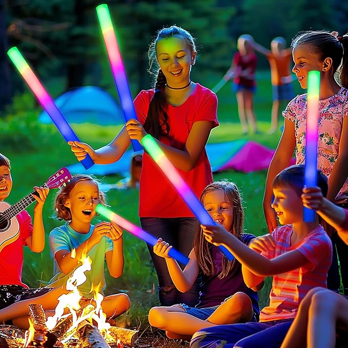 68 Pack Led Foam Glow Sticks Bulk, Wedding Glow Sticks for Reception Props, White Light-up Sticks for Wedding，Light up foam Sticks, Party Light Sticks Pack, Light Sticks for Parties Bulk