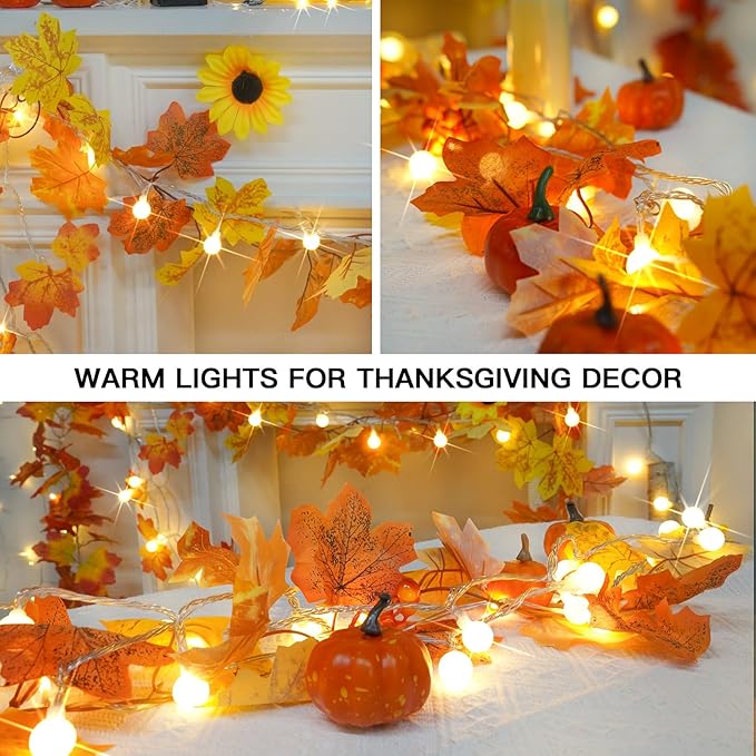 suddus Globe String Lights for Bedroom, 100 Led Fairy Lights Plug in, String Lights Indoor for Christmas Tree, Classroom, Wall, Window, Wedding, Party, Thanksgiving Decor, Warm White