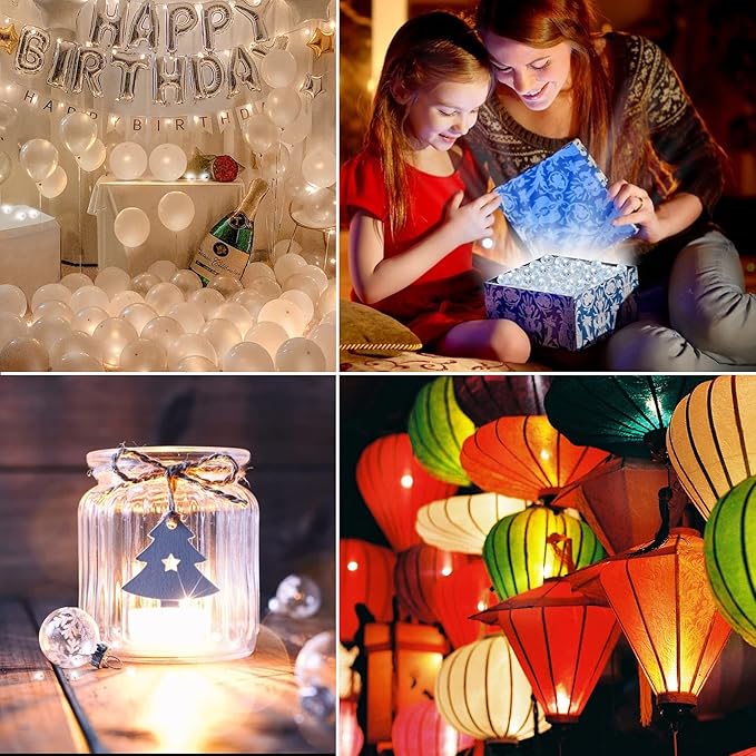 Aogist 100pcs Balloon Lights,Long Standby Time Waterproof Twinkle Mini Light,Battery Powered,Round LED Ball Lamp for Latex Balloon Paper Lantern Party Wedding Christmas Halloween Decorative,Blue-Flash