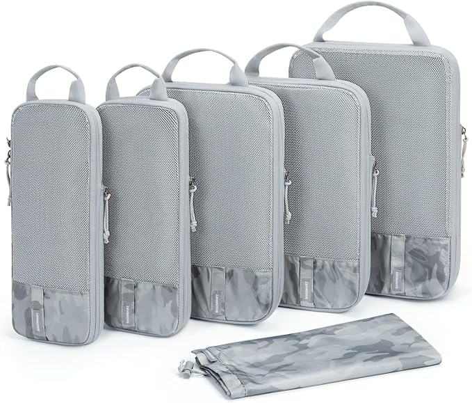 BAGSMART 6 Set /4 Set/2 Set Compression Packing Cubes for Travel, Lightweight Luggage Organizer Bags, Durable Space Saver Bags Travel Essentials