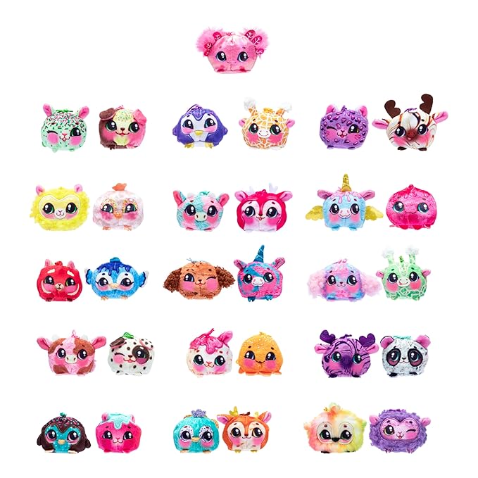 Cookeez Makery Yum Yumz Twin Pack, Full of Fun and Full of Yum! Add Ingredients & Discover 2 Super-Cute Scented Surprise Plush Pets Inside an Ice Cream Cone You Can Customize - Styles May Vary