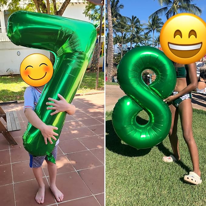 Number 6 Balloon 40 Inch, 6th Birthday Balloon for Boy Girl, Dark Green 16 60 61 65 Numbers Balloons Birthday Party Wedding Events Decorations