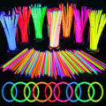 Mega-L 200 Pcs Glow Sticks Bulk Party Pack, Glow in the Dark Party Supplies, 8" Ultra Bright Glow Necklaces and Bracelets with Connectors for Neon Glow Birthday Pool Party, New Years Eve Party Favors