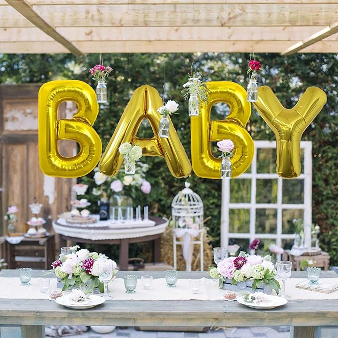 Q Letter Balloons, 40 Inch Large Gold Letter Balloons, A to Z Mylar Balloons Letters, Q Foil Balloon, for Birthday, Baby Shower, Wedding, Anniversary Party Decoration