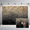 CHAIYA 7x5ft Gold Glitter Paint Backdrop for Photography Astract Golden Bokeh Starry Sky Wedding Adult Baby Children Family Party Decorations New Year Party Backdrop