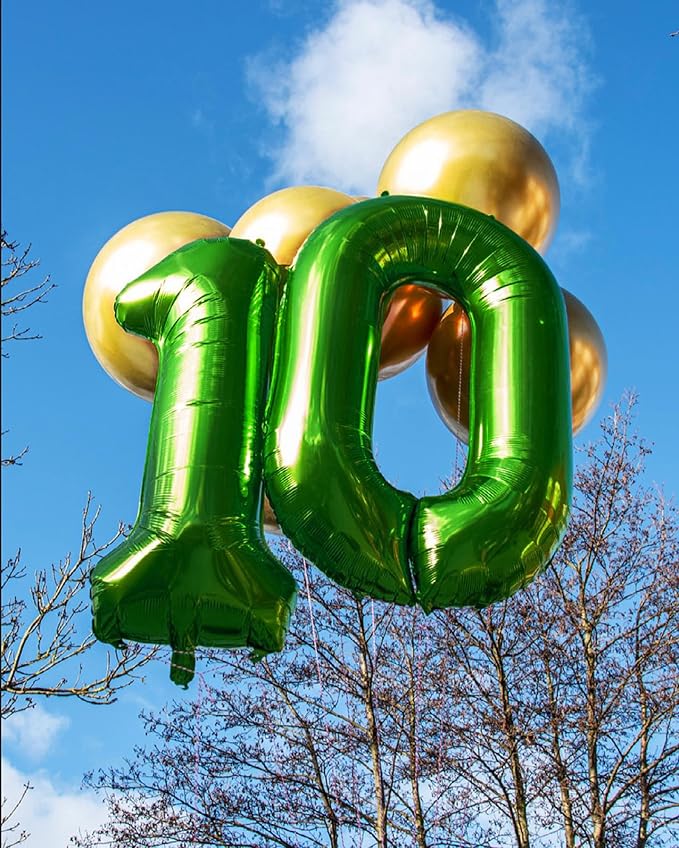 Dark Green Number 30 Balloon 40 Inch, 30th Birthday Party Decorations for Children, Giant 30 Foil Balloon for Party Supplies