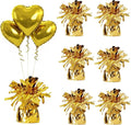 Aluminum Foil Balloon Weights for Parties (6 pcs) - 0.31lb (140g) Each - Premium Balloon Anchors for Birthday, Wedding, Dinner, Indoor & Outdoor Decorations(Gold 6pcs)