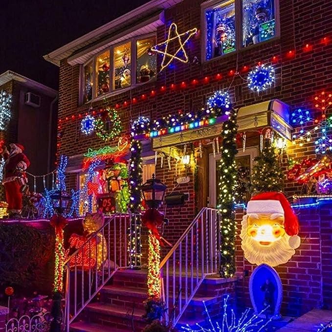 Dazzle Bright Color Changing Christmas Lights, 33ft 100 LED RGB String Lights with Remote & Timer, USB Powered Fairy Lights for Indoor Outdoor Xmas Tree Party Wedding Halloween Decorations