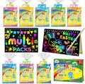 ZMLM 48 Pack Scratch Art Party Favors: Birthday Party Favors for Kids 4-8, Bulk Rainbow Scratch Notebook Paper Pads, Goodie Bags Stuffers Girls Boys Classroom Gifts Crafts Toys Easter Basket Stuffers