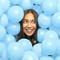 AFTERLOON® Biodegradable Mini Balloons 50 pcs Pastel Baby Blue 5 Inch, Matte Color Thickened Extra Strong Latex Helium Float, Baby Shower Gender Reveal Garland Wedding Birthday Party Decorations