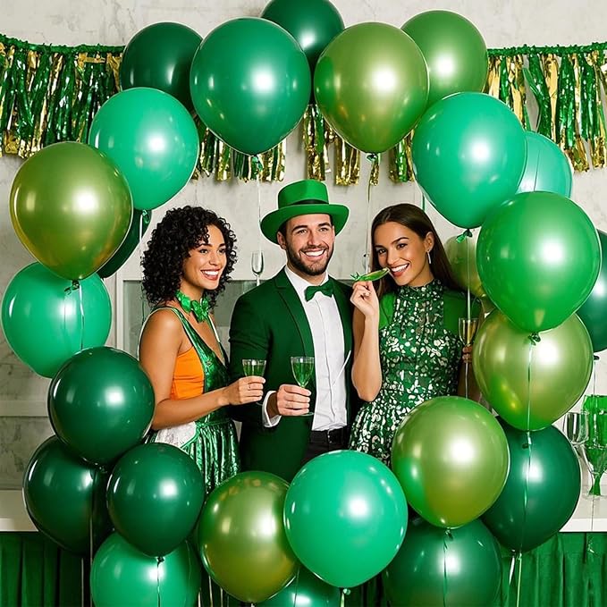 Green Balloons Green Birthday Decorations 30 Pack 18 inch Round Party Balloons for Dark Green Themed Wedding Graduation Anniversary Christmas Birthday Party St Patricks Day Backdrop Decorations