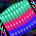 44 PCS Foam Glow Sticks Bulk with 3 Modes Colorful Flashing, Glow Sticks Pack, Foam Light Up Sticks, Glow in Dark Party Supplies for Wedding, Raves, Party, Halloween, 4th of July