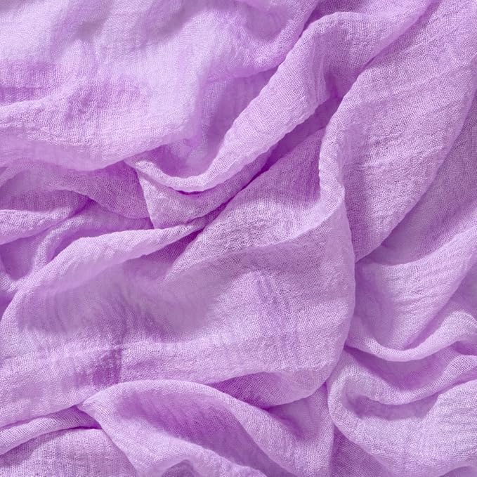 Socomi 6pcs Lilac Purple Easter Spring Cheesecloth Table Runner Gauze 120 Inch Rustic Boho Cheese Cloth Runner for Wedding Party Baby Bridal Shower Centerpiece Decoration Holiday Home Decorations