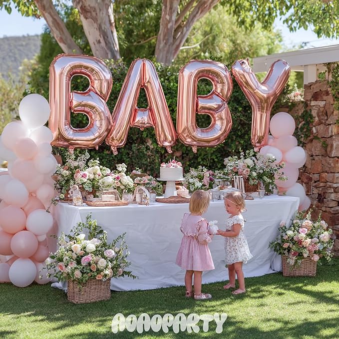 Letter Balloons 40Inch Large Giant big Foil Mylar Rose Gold Balloons Q for Birthday Party Decorations