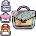 20 Pack Gift Bags for Kids Birthday Party Supplies - Bulk Goodie Bag for Candy, Snacks, or Favors with Resealable Ziplock Seal (Holographic/Large)