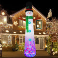 12ft Christmas Inflatable Outdoor Decoration Inflatable Yard Decoration Inflatable Snowman Decoration Built-in LED Lights for Christmas Holiday Party, Garden Winter Decoration