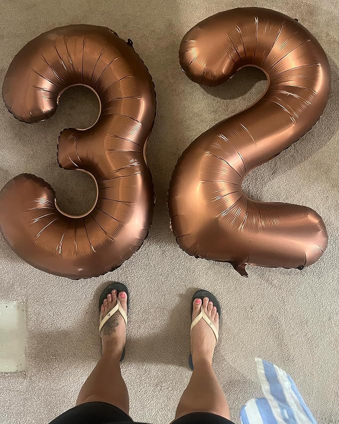 Dark Brown Number 12 Balloon 40 inch, Coffee Brown 12 Number Balloons, 12th Birthday Decorations, Chocolate 12 Year Old Girls Boys Dark Brown Party Supplies
