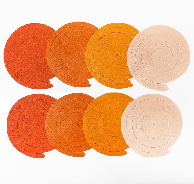 36Pcs Orange Hanging Swirl Decorations Ombre Orange Felt Swirl Streamer Spiral Ceiling Garland for Fall Autumn Harvest Thanksgiving Birthday Wedding Baby Shower Bachelorette Party Supplies