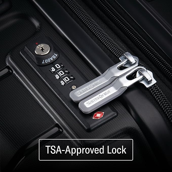 Samsonite Freeform 24-Inch Medium Luggage with Dual 360° Spinner Wheels - Checked Suitcase - TSA Lock, Airline-Approved - Lightweight Durable Polypropylene Expandable Hardshell - Navy