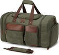 Canvas Duffle Bag for Travel 50L Expandable Travel Duffel Bags for Men Women Overnight Weekend Gym Bag with Shoes Compartment - Army Green