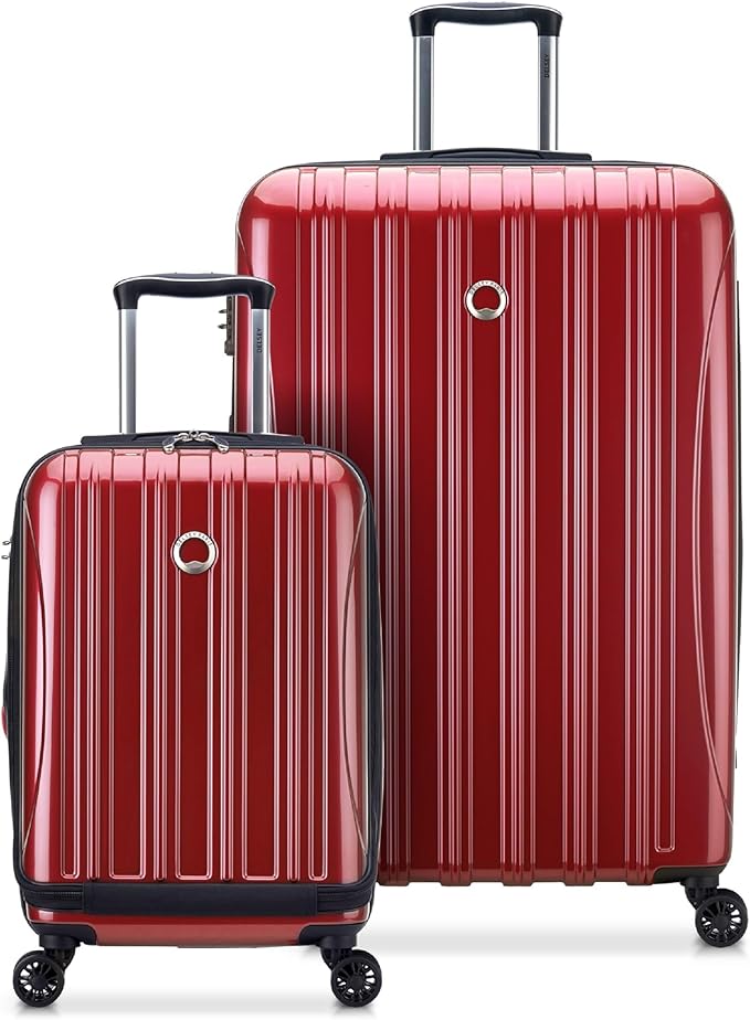DELSEY PARIS Helium Aero Hardside Expandable Luggage with Spinner Wheels, Brick Red, 2-Piece Set (19/28)