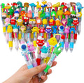 CZWZ 50Pcs Mini Multicolor Pens in One 4-in-1 Cute Pens Bulk for Kids, Ballpoint Pen for Birthdays and Children's Parties, Fun Pen Gifts Assorted Ink Kawaii Pen