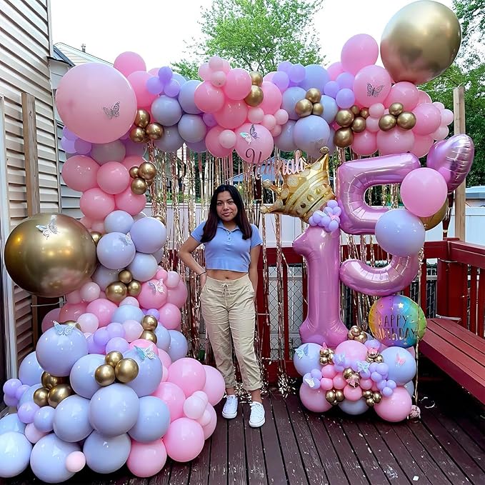 Light Pink 17 Balloon Number 40 Inch, Large Pink Number 17 Balloons, Macaron 17 Balloons Foil Helium 17 Birthday Balloons for Girls Women 17th or 71st Year Old Birthday Party Decorations Anniversary