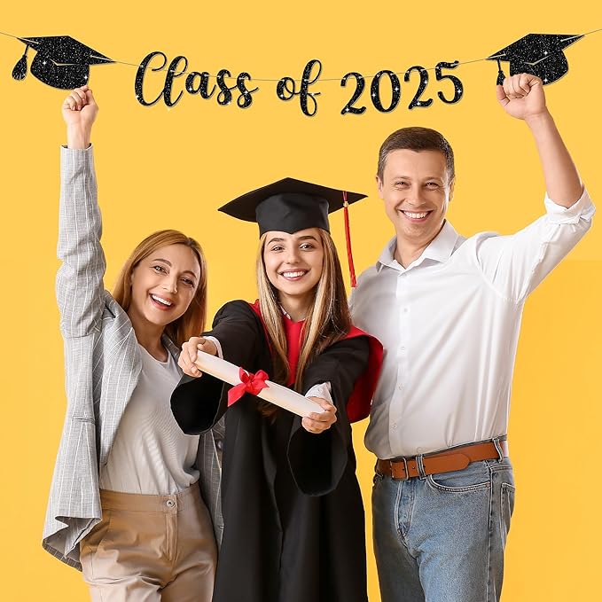 Graduation Decorations Class of 2025-9 ft No DIY Class of 2025 Banner, Graduation Party Decorations & Decor for Elementary, 5th Grade, 8th Grade, High School, College, Congrats Grad Sign