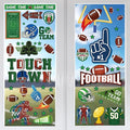 Football Window Clings, Football Party Decorations, Touch Down Party Window Stickers, Green Brown Themed Stickers Decal Gel for Touchdown Party Decor Accessories Set