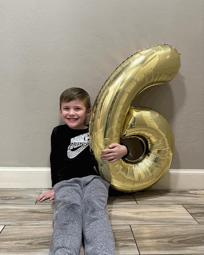 Light Gold Number 1 Balloon 40 Inch, 1st Birthday Balloon for Baby Boy Girl Toddler First Birthday Decorations, Shiny Light Gold Party Supplies