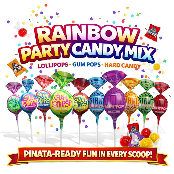 Lalees Easter Candy Bulk - 7 Pounds - Assorted Candies - Individually Wrapped Candies for Easter Egg Hunt - Bulk Candy for Egg Filler Favors for Office, Goodie Bags, Birthday Parties, Goodie Bags