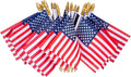HOOSUN Small American Flags On Stick,24 Pcs 4th of July Decorations Outdoor Mini USA Flag 4''x6'',American Flags for Outside,Fourth of July Flag Patriotic Decor for Yard Patio,Memorial Day Decorations