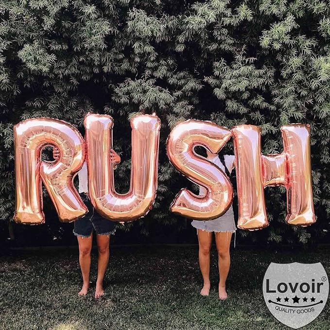 Lovoir 40 Inch Large Rose Gold Letter V Balloons Big Size Jumbo Mylar Foil Helium Balloon for Birthday Party Celebration Decorations Alphabet Rose Gold V