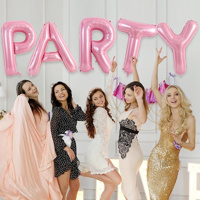 TONIFUL 40 Inch Large Pink Letter R Balloons Giant Foil Mylar Alphabet Balloon for Birthday Party Anniversary Baby Shower Wedding Supplies Decorations