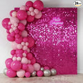 HotPink Shimmer Wall Backdrop 24 Panels Cover 6 x 4 Ft, Photo Backdrops for Wedding,Anniversary,Birthday,Party Decoration
