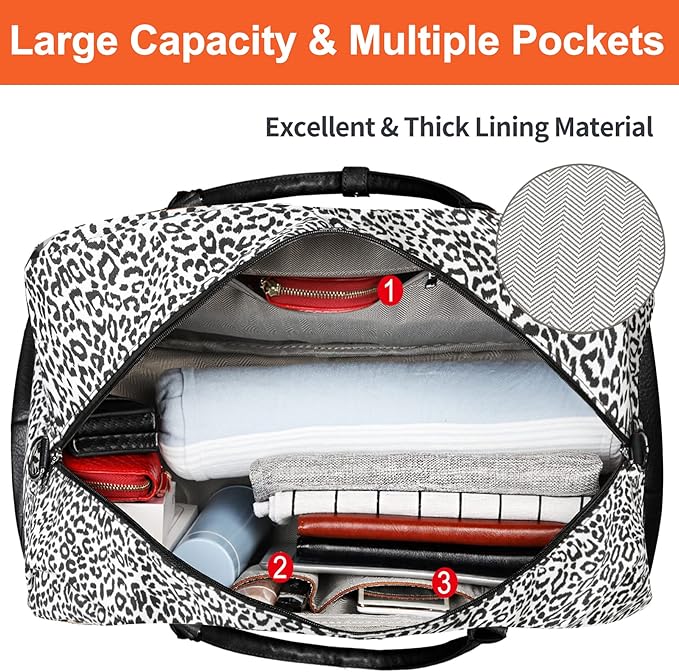IBFUN Weekender Bags for Women, 21" Weekender Travel Bag, Travel Duffle Bag with Shoe Compartment Carry on Overnight Duffel Bag for Weekend Travel Business Trip, 3PCS