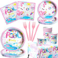 Pool Party Supplies,141pcs Pink Pool Birthday Tableware Decorations Pool Party Plates Cups Summer Theme Napkins Beach Ball Tablecloth for Hawaii Party Decoration
