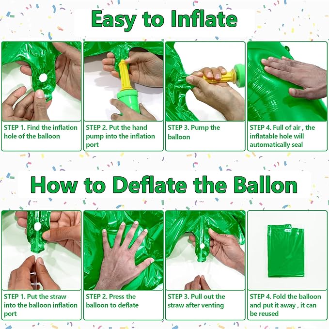 Number Balloons Green Party Balloon - Giant Number 1 Balloon, 40 Inch Large Balloon for St. Patrick's Day Games Theme Birthday Decoration, Girls Boys Party Supplies