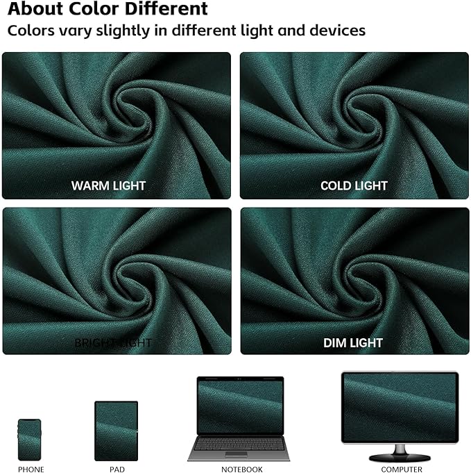 30x10ft Wrinkle Free Hunter Green Backdrop Curtain for Parties Soft Fabric Drapes Wedding Dark Green Curtain Backdrop for Birthday Party Decorations Background for Photography 5x10ft,6 Panels