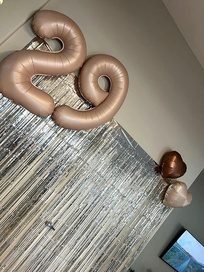 Big Light Brown 40 Inch 9 Balloon Number, Jumbo Giant 9th 19 29 39 49 99 Birthday Party Decorations, Large Light Brown Foil Balloons Anniversary Birthday Party Engagement Decorations