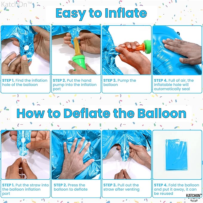 KatchOn, Giant Blue Number 9 Balloon - 40 Inch | Foil 9 Birthday Balloon for 9th Birthday Decorations | 9th Anniversary Decoration | Blue Party Decoration