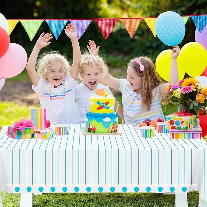 4PCS Notebook Theme Tablecloth Preschool Kindergarten Party Tablecover First Day to School 51x86 Inch Large Disposable Rectangle Notebook Tablecloth Cover for Back to School Educational Decorations