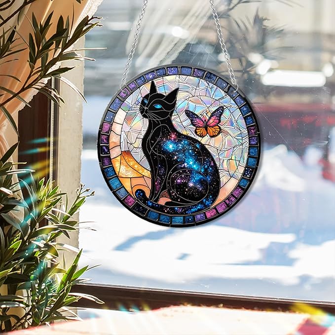 Sun Catchers Indoor Window, Acrylic Rainbow Suncatcher Window Hanging Decoration for Living Room Bedroom Summer Home Balcony Ornaments Decoration