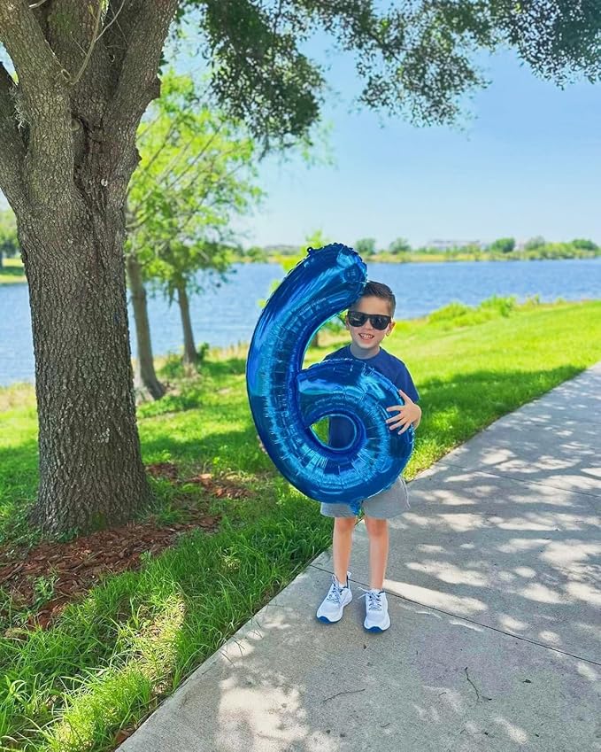 26 Number Balloons, Dark Blue Balloons for Man Woman 26th Birthday Decoration, Foil Number Ballon for 26, 62, 2026 Anniversary, Bridal Shower, Graduation, Halloween, Christmas, New Year