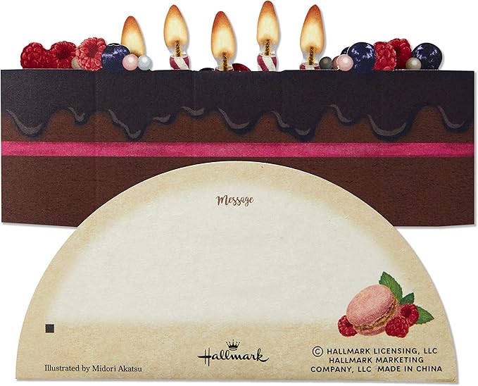 Hallmark Pop Up Birthday Card (Chocolate Cake)