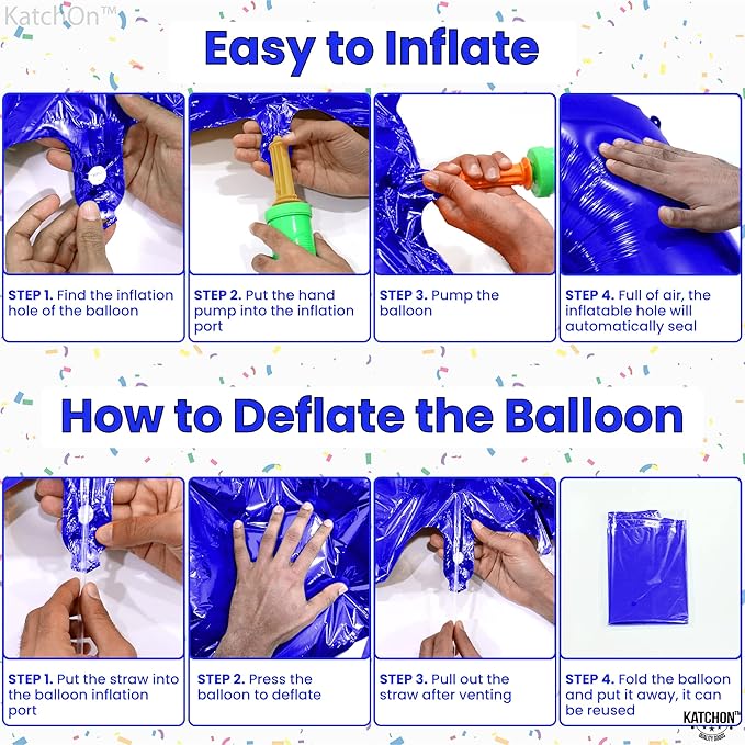 KatchOn, Giant Navy Blue Number 0 Balloon - 40 Inch | 0 Navy Blue Balloons | 0 Navy Blue Number Balloon, Blue Birthday Decorations | Mylar numbers, Make 10, 30, 50, 100 Balloon Numbers