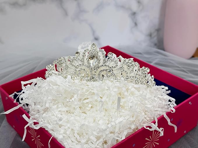 JETKONG 3 Pcs Bachelorette Party Decorations Bridal Shower Crown, Bride to Be Sash&Veil for Women Bachelorette Party Gifts, Bachelorette Party Supplies, Gifts, Favors (Silver)