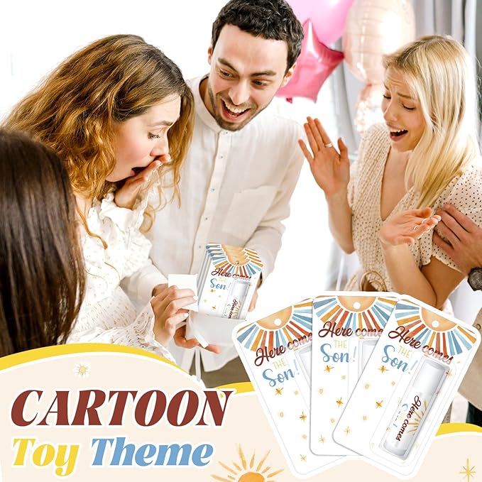 30 Pack Here Comes the Son Baby Shower Favors Games Prizes Party Gifts Bulk Sunshine Lip Balms for Winners Adults Guests Gender Reveal Favors Decorations Baby Shower Souvenirs Gift Bags Stuffers