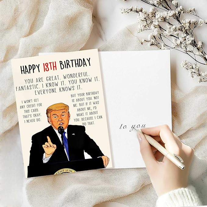 Funny 18th Birthday Card for Boys Girls, Unique 18 Year Old Birthday Gifts for Him Her, Humorous 18th Birthday Decorations for Son Daughter, Happy 18th Bday Gifts Cards